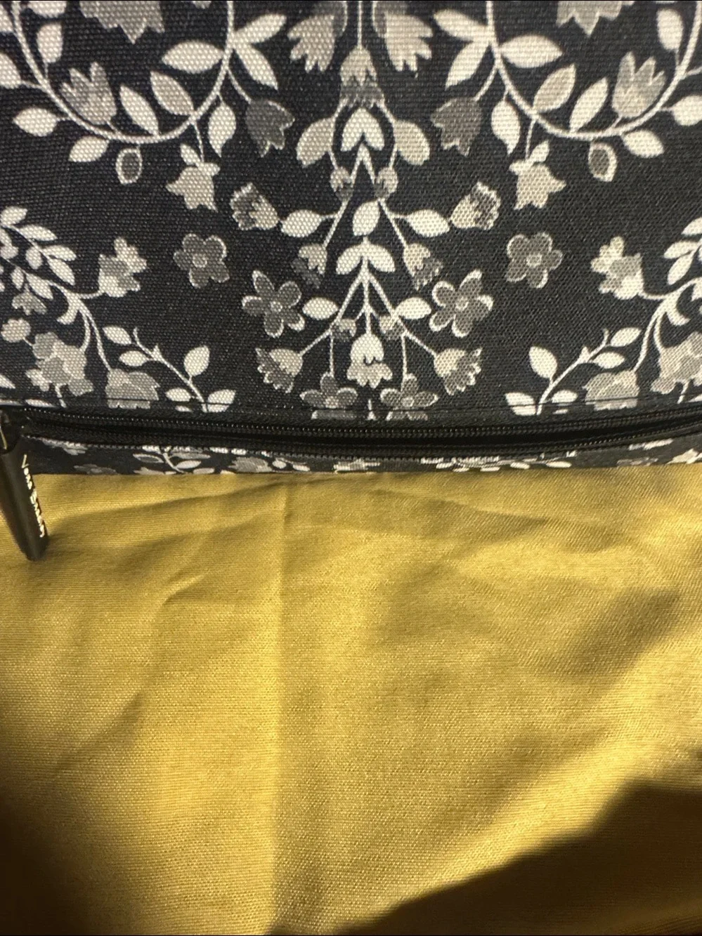 Vera Bradley Navy and White Floral Zip Cosmetic Pouch